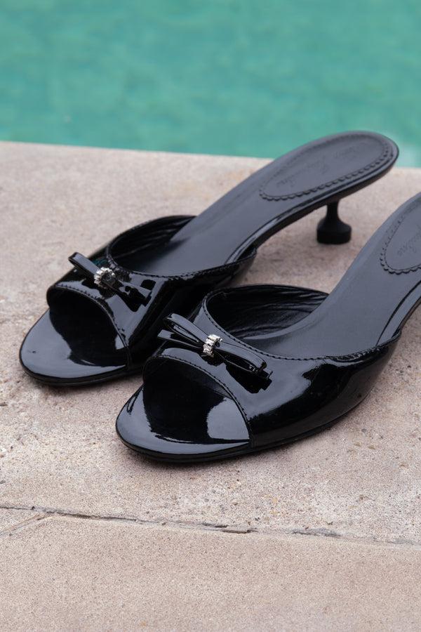 Nana Jacqueline Ella Heart Shoes (Black)