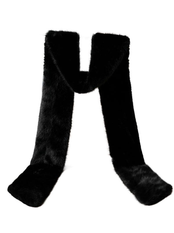 nana jacqueline Emma Fur Shawl (Black)