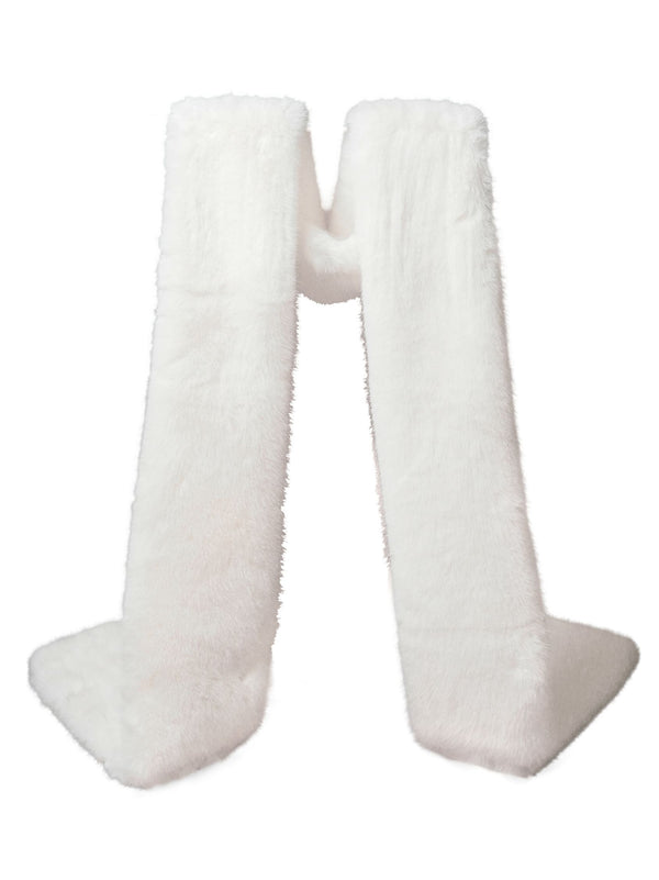 nana jacqueline Emma Fur Shawl (White)