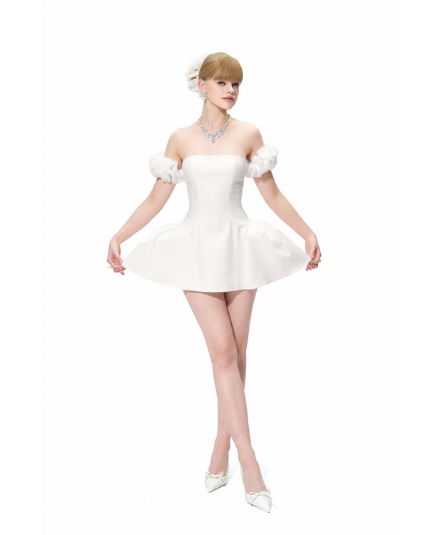 Nana Jacqueline Flora Dress (White)