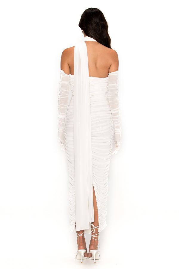 Nana Jacqueline Gia Dress (White) (Final Sale)