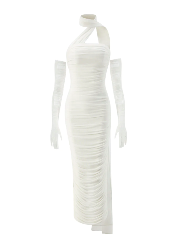 nana jacqueline Gia Dress (White) (Final Sale)