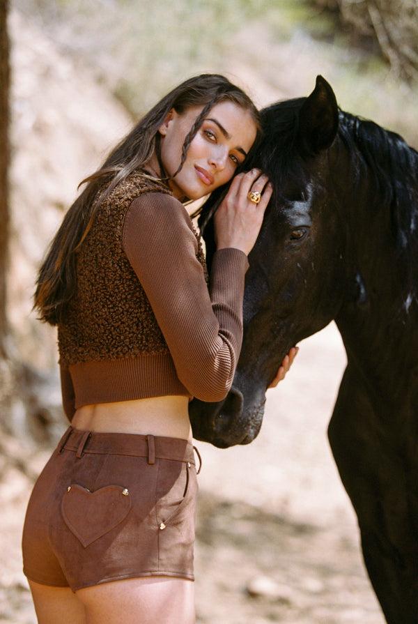 Nana Jacqueline Hailey Knit Jacket (Brown)