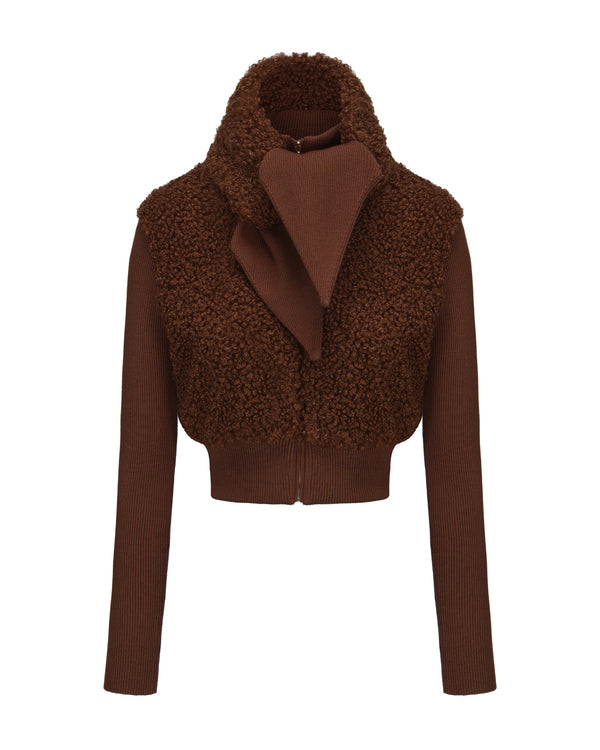 nana jacqueline Hailey Knit Jacket (Brown)