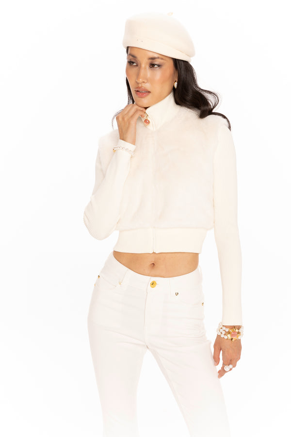 Nana Jacqueline Hailey Knit Jacket (White)