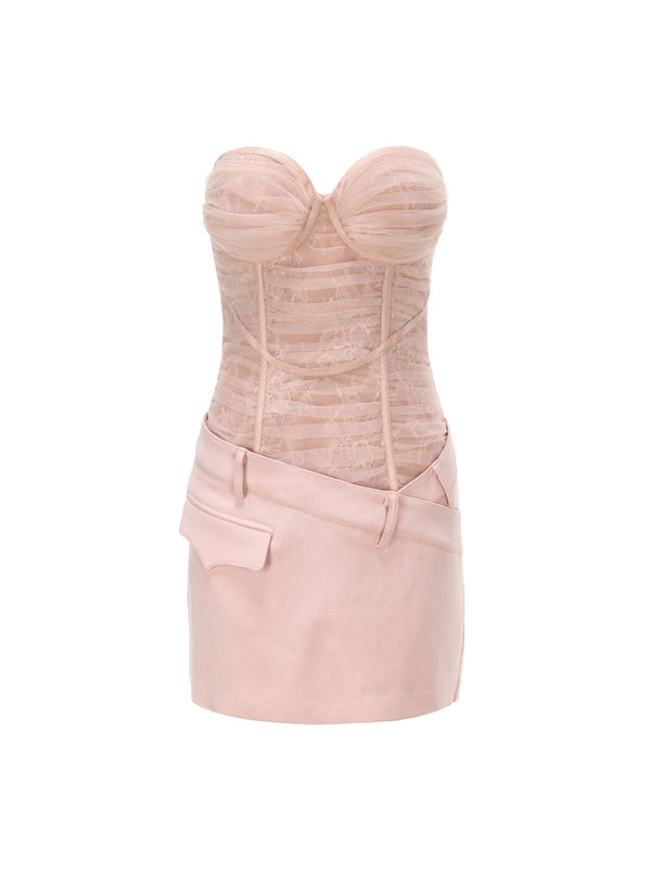 nana jacqueline Jane Lace Dress (Pink) (Final Sale)