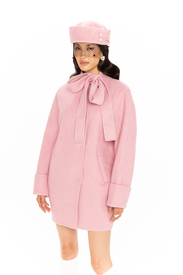 Nana Jacqueline Juliette Cocoon Coat (Pink)