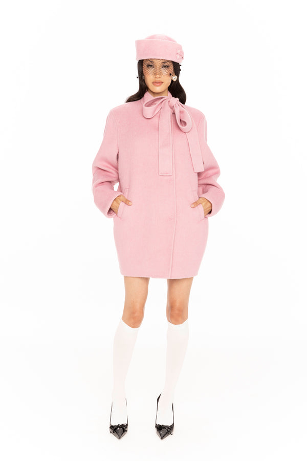 Nana Jacqueline Juliette Cocoon Coat (Pink)