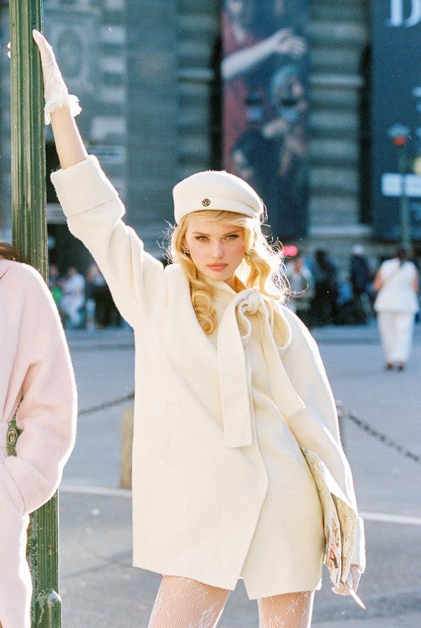 Nana Jacqueline Juliette Cocoon Coat (White)