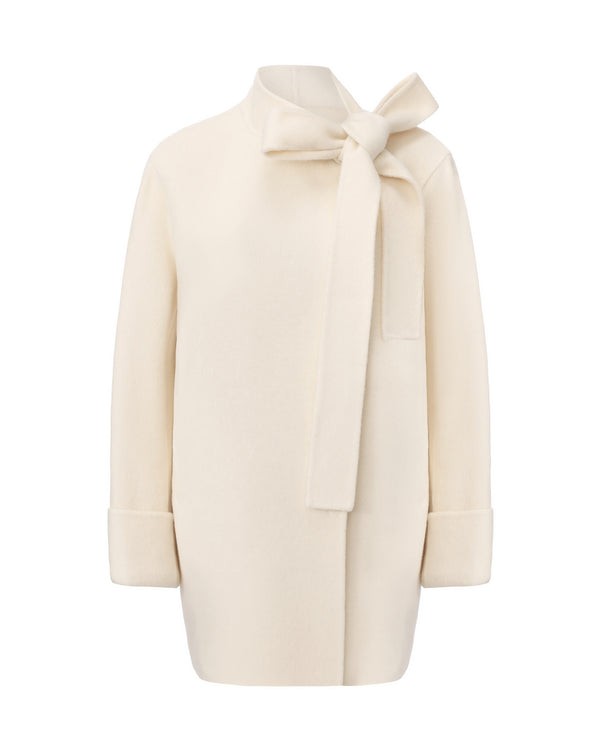 nana jacqueline Juliette Cocoon Coat (White)