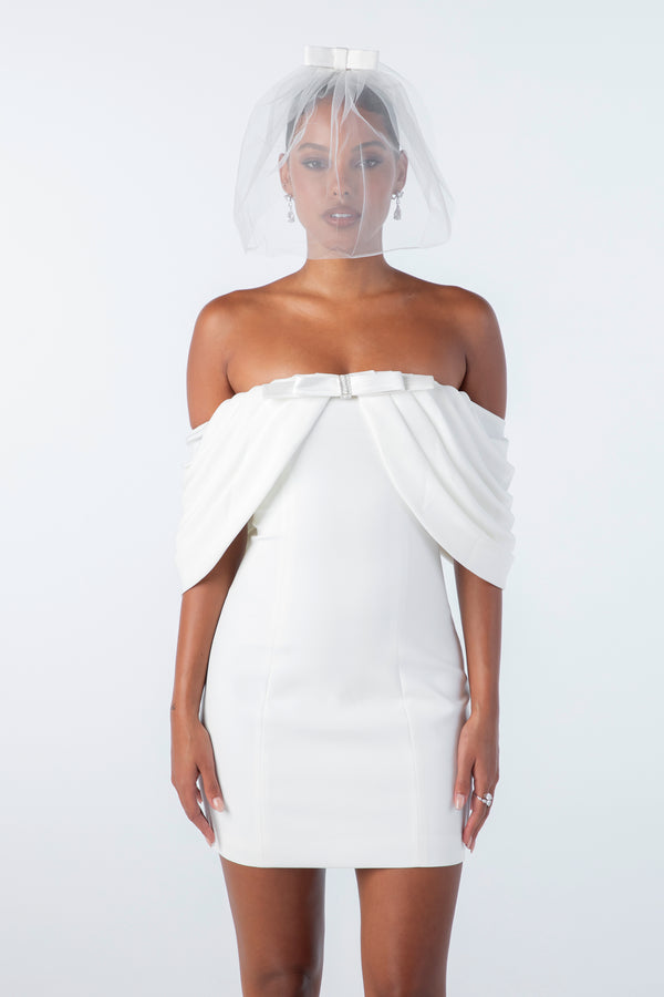 Nana Jacqueline Kate Bow Dress (White)