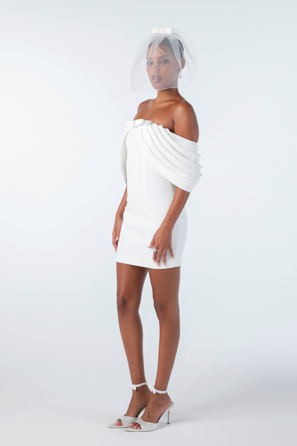 Nana Jacqueline Kate Bow Dress (White)
