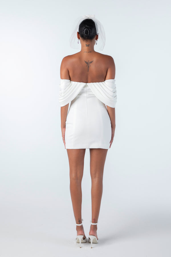 Nana Jacqueline Kate Bow Dress (White)