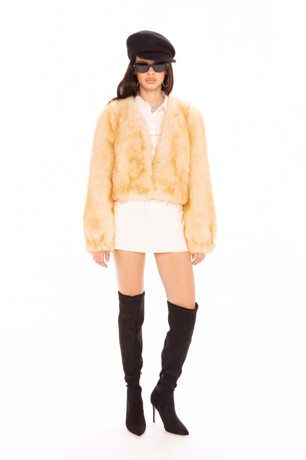 Nana Jacqueline Lavinia Short Faux Fur Jacket
