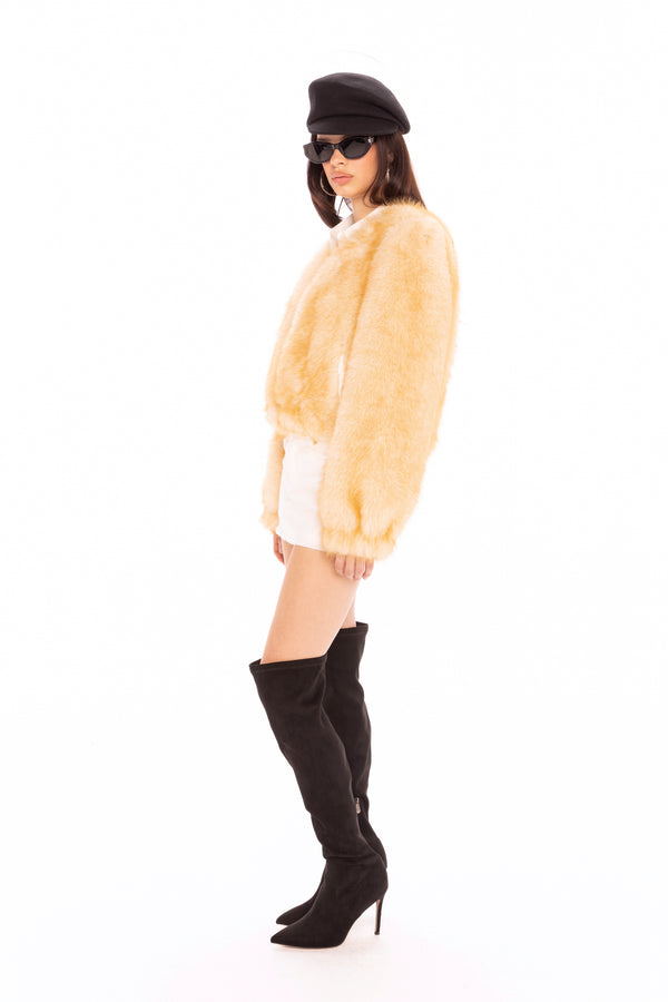 Nana Jacqueline Lavinia Short Faux Fur Jacket