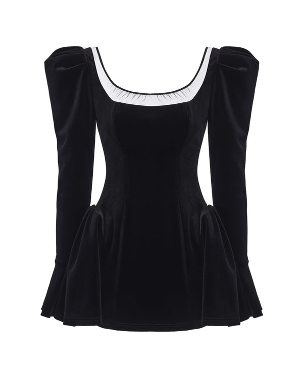 nana jacqueline Leonora Velvet Mini Dress