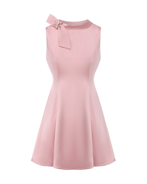 nana jacqueline Lila Satin Mini Dress (Pink)