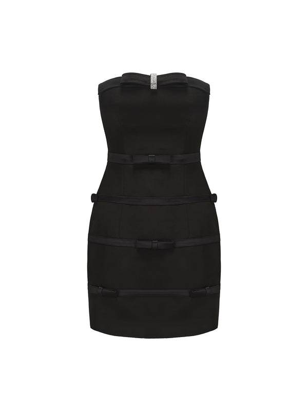 nana jacqueline Lucie Bow Dress (Black)