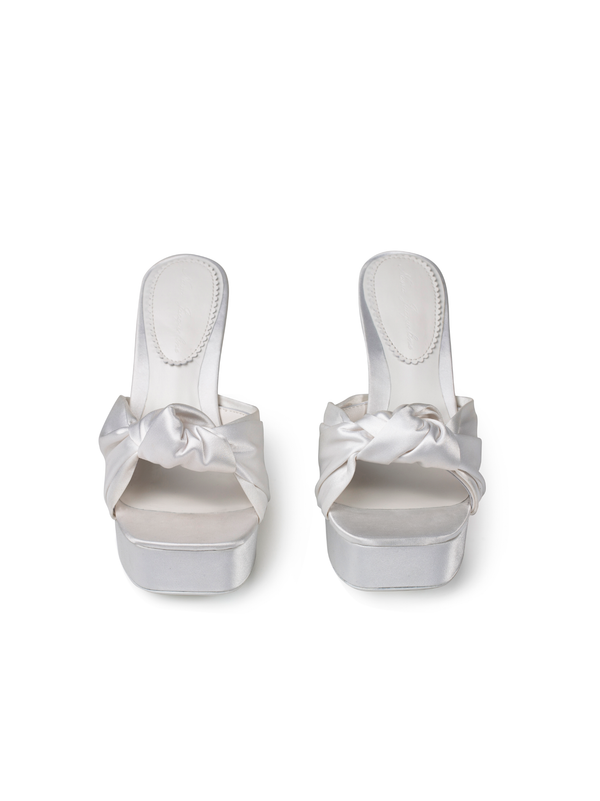 Nana Jacqueline Mara Platform Sandals (White)
