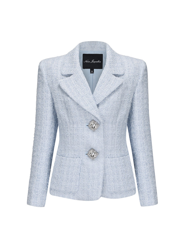 nana jacqueline Maya Lapel Suit Jacket (Blue)