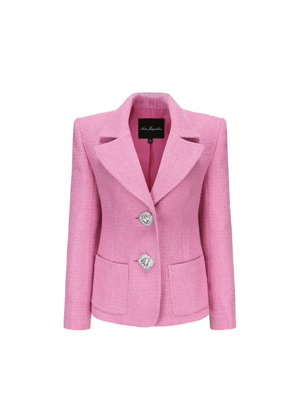 nana jacqueline Maya Lapel Suit Jacket (Pink)