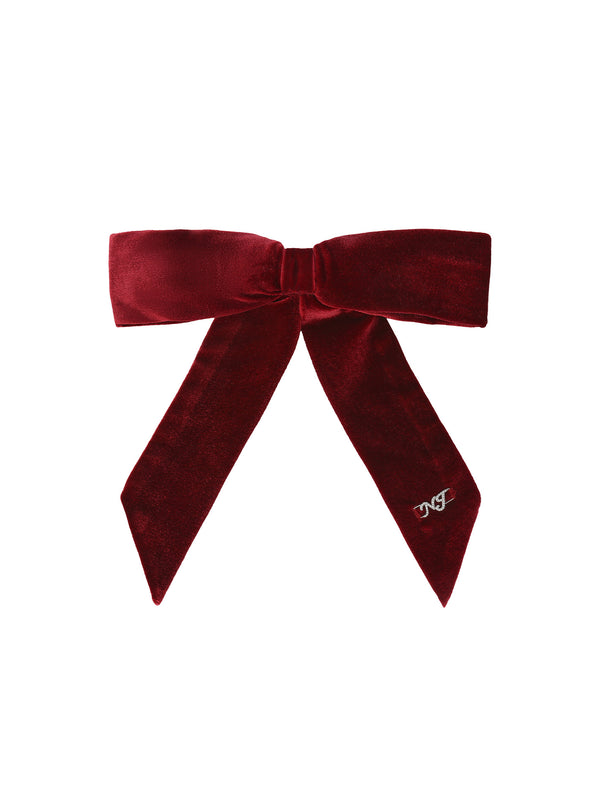 nana jacqueline Mia Velvet Bow (Red)