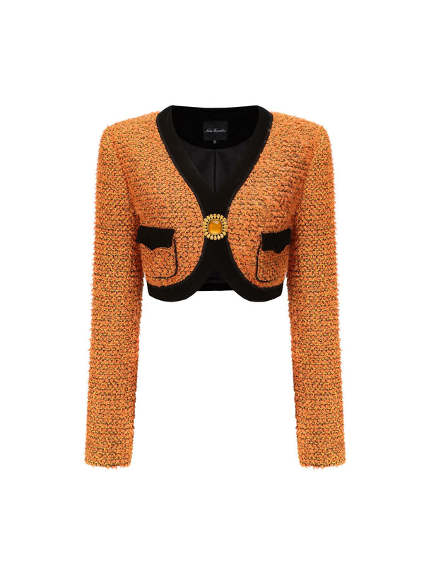 nana jacqueline Miranda Crop Jacket (Yellow)
