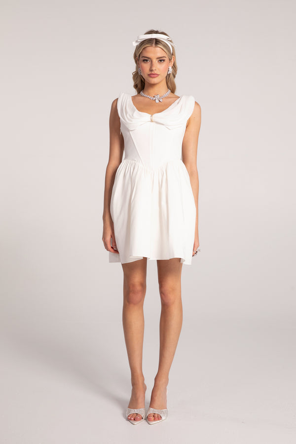 Nana Jacqueline Morgan Dress (White) (Final Sale)