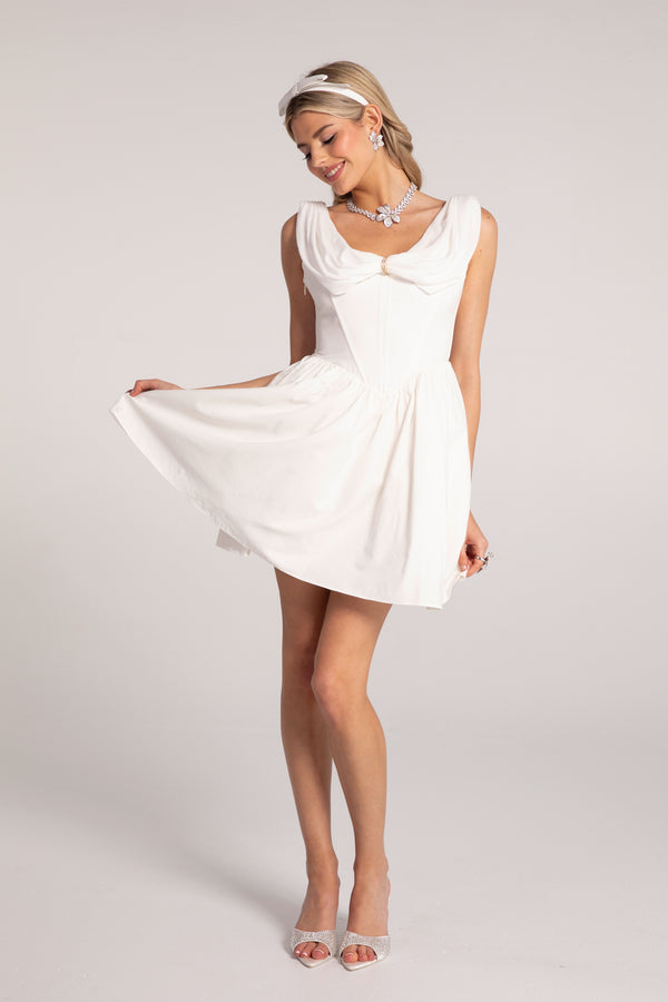 Nana Jacqueline Morgan Dress (White) (Final Sale)