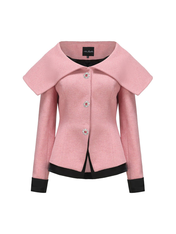 nana jacqueline Nadia Lapel Jacket (Pink) (Final Sale)