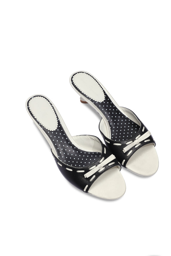 Nana Jacqueline Paulina Bow Heels (Black) (Final Sale)