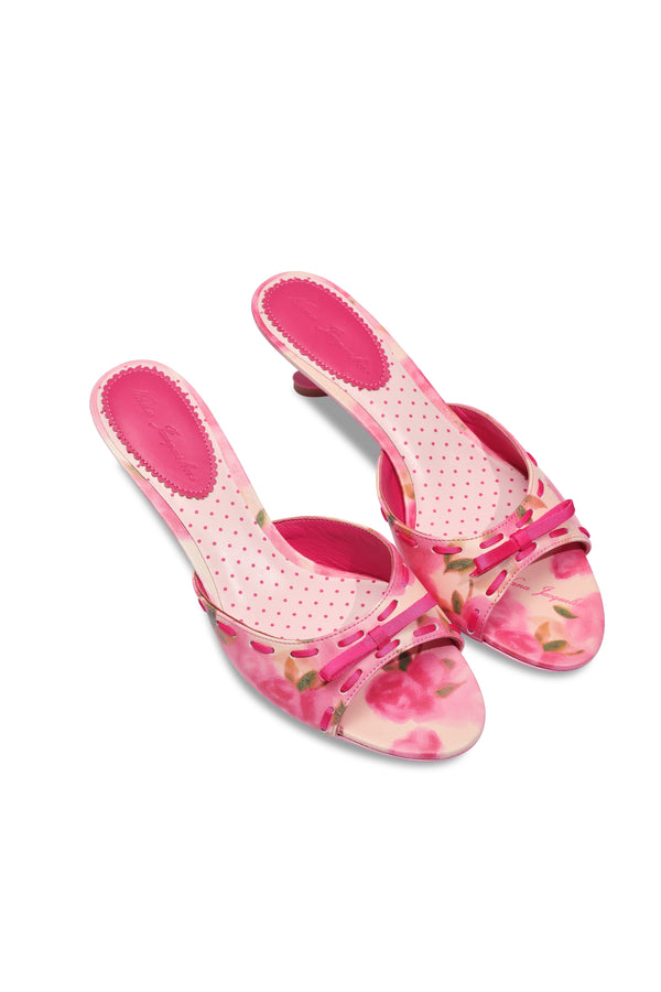 nana jacqueline Paulina Bow Heels (Rose) (Final Sale)