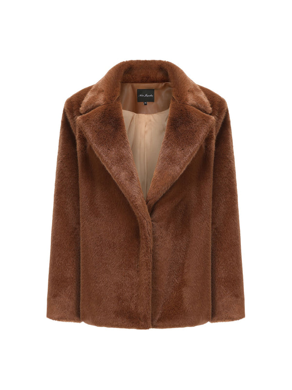 nana jacqueline Phoebe Fur Jacket (Brown)