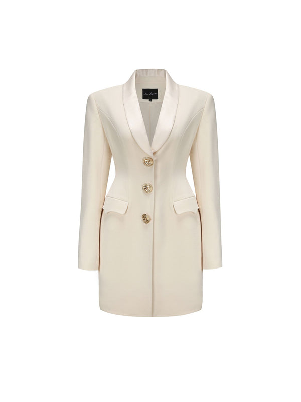 nana jacqueline Sasha Suit Jacket (White) (Final Sale)