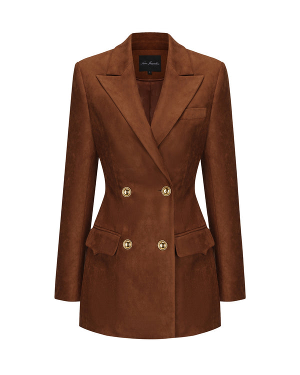 nana jacqueline Sienne Suede Blazer (Brown)