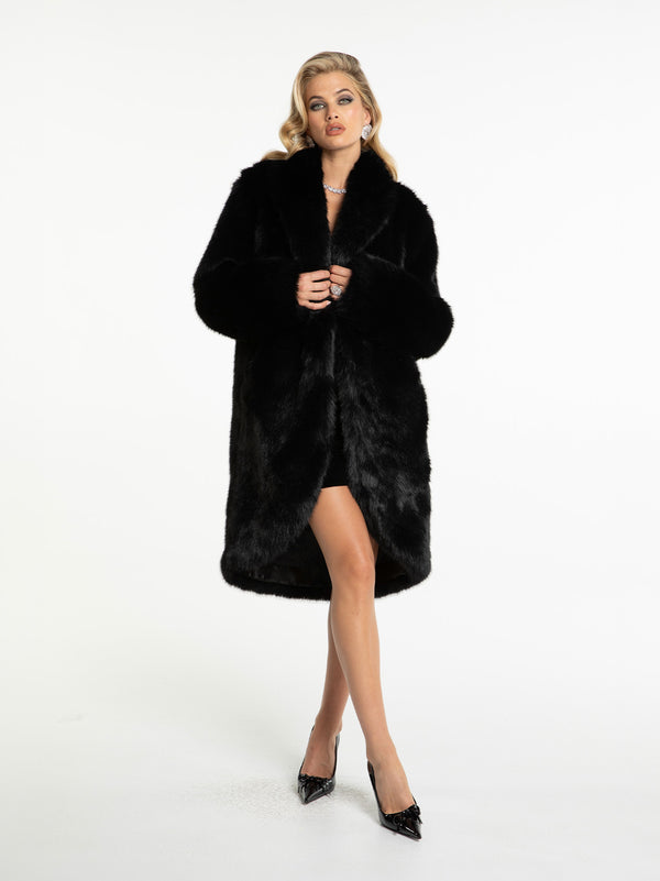 Nana Jacqueline Sofia Fur Coat (Black)