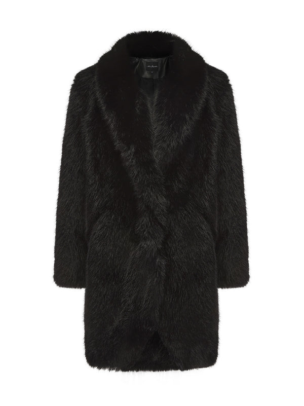 nana jacqueline Sofia Fur Coat (Black)