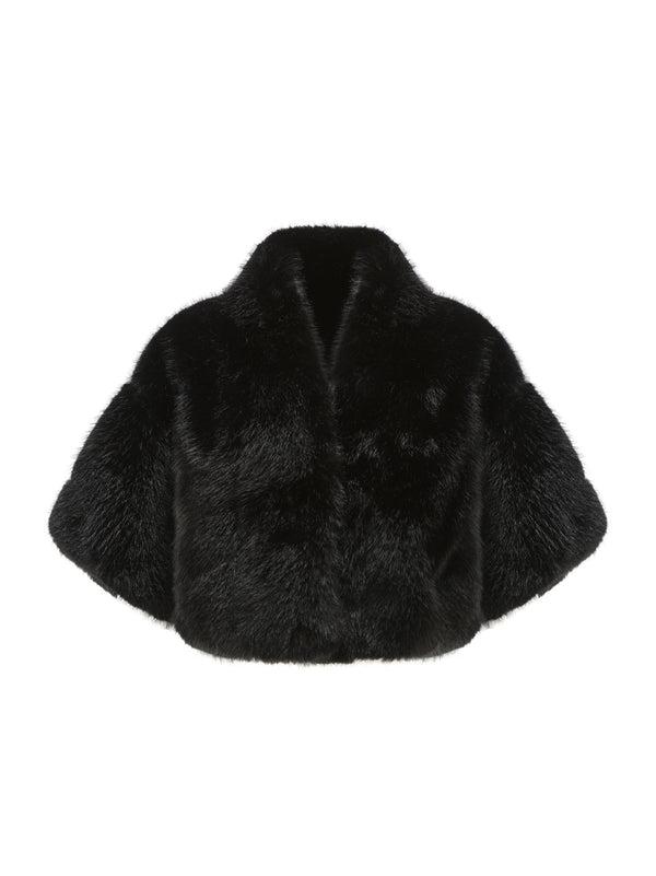 nana jacqueline Sophia Fur Coat (Black) (Final Sale)