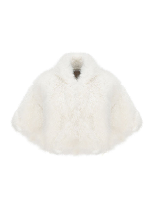 nana jacqueline Sophia Fur Coat (White) (Final Sale)