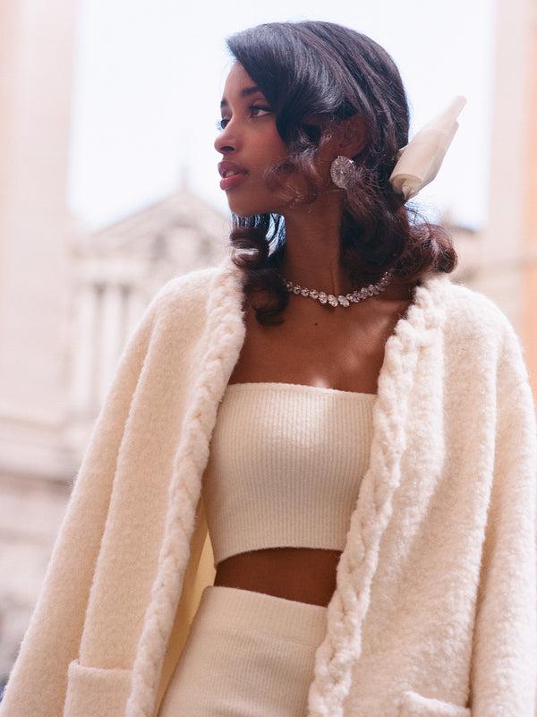 Nana Jacqueline Talia Coat (Off White) (Final Sale)