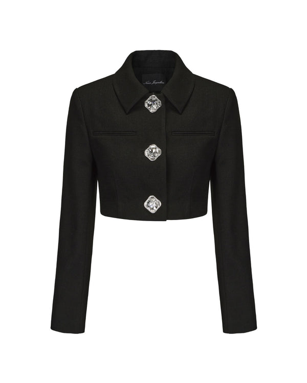 nana jacqueline Tatiana Crop Blazer (Black)