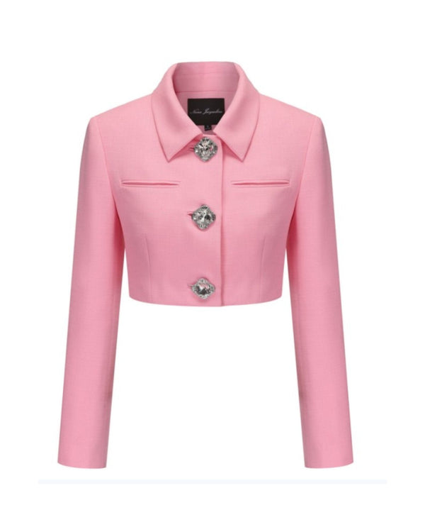 nana jacqueline Tatiana Crop Blazer (Pink)