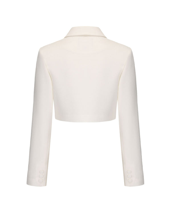 Nana Jacqueline Tatiana Crop Blazer (White)