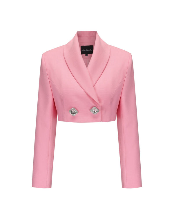 nana jacqueline Veronica Crop Blazer (Pink)