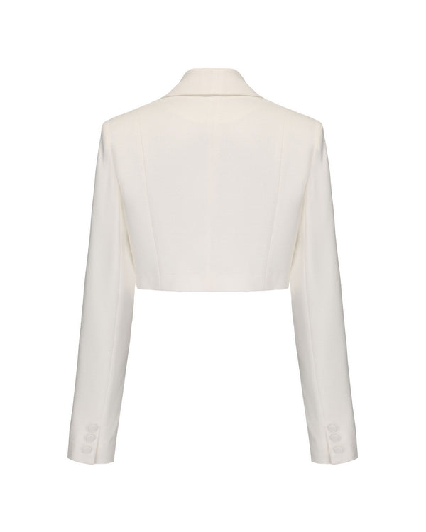 Nana Jacqueline Veronica Crop Blazer (White)
