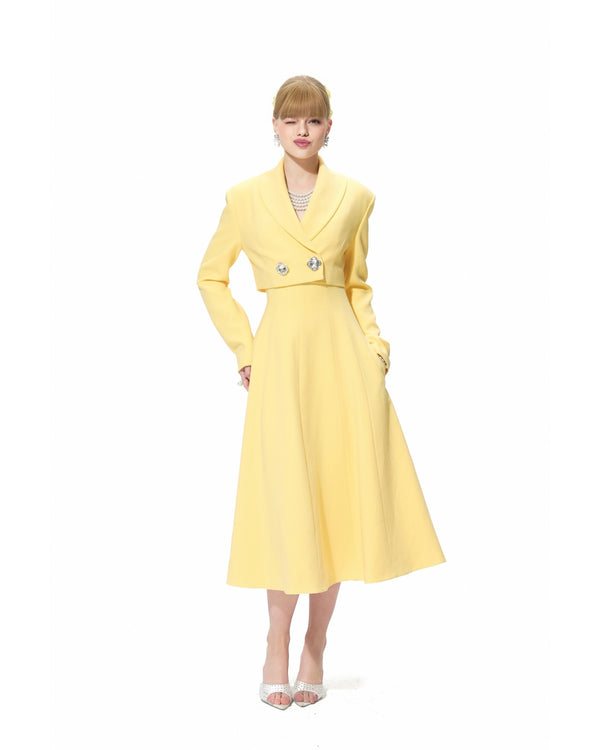 Nana Jacqueline Veronica Crop Blazer (Yellow)
