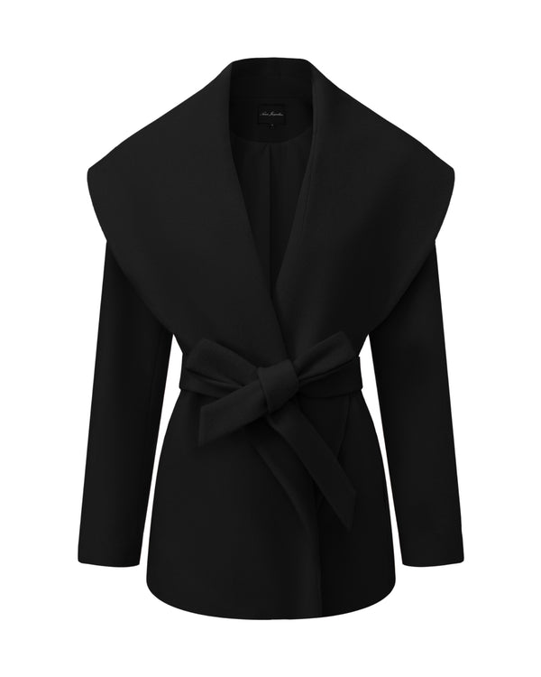 nana jacqueline Victoria Bow Coat (Black)