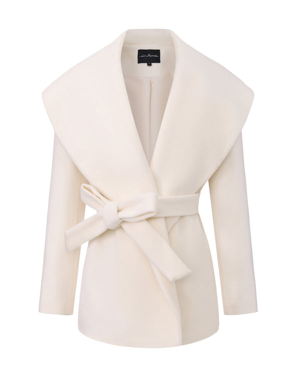 nana jacqueline Victoria Bow Coat (White)