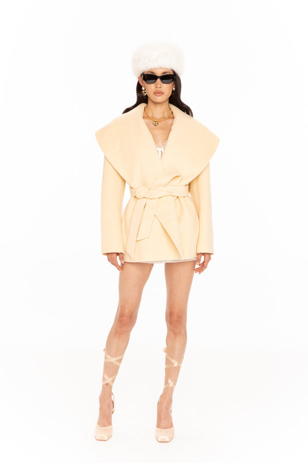 Nana Jacqueline Victoria Bow Coat (Yellow)