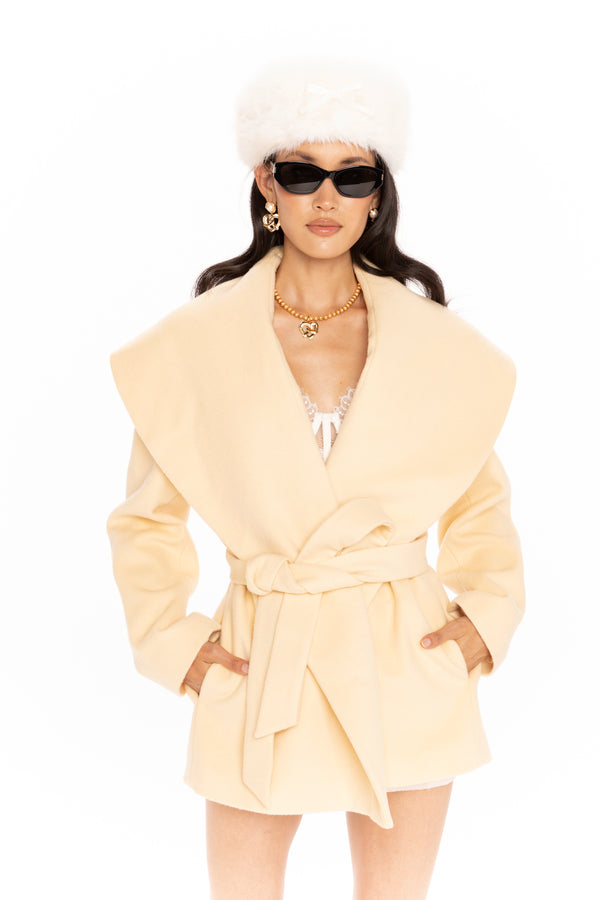 Nana Jacqueline Victoria Bow Coat (Yellow)